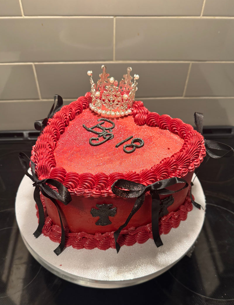 Custom 8 Inch Heart Cakes