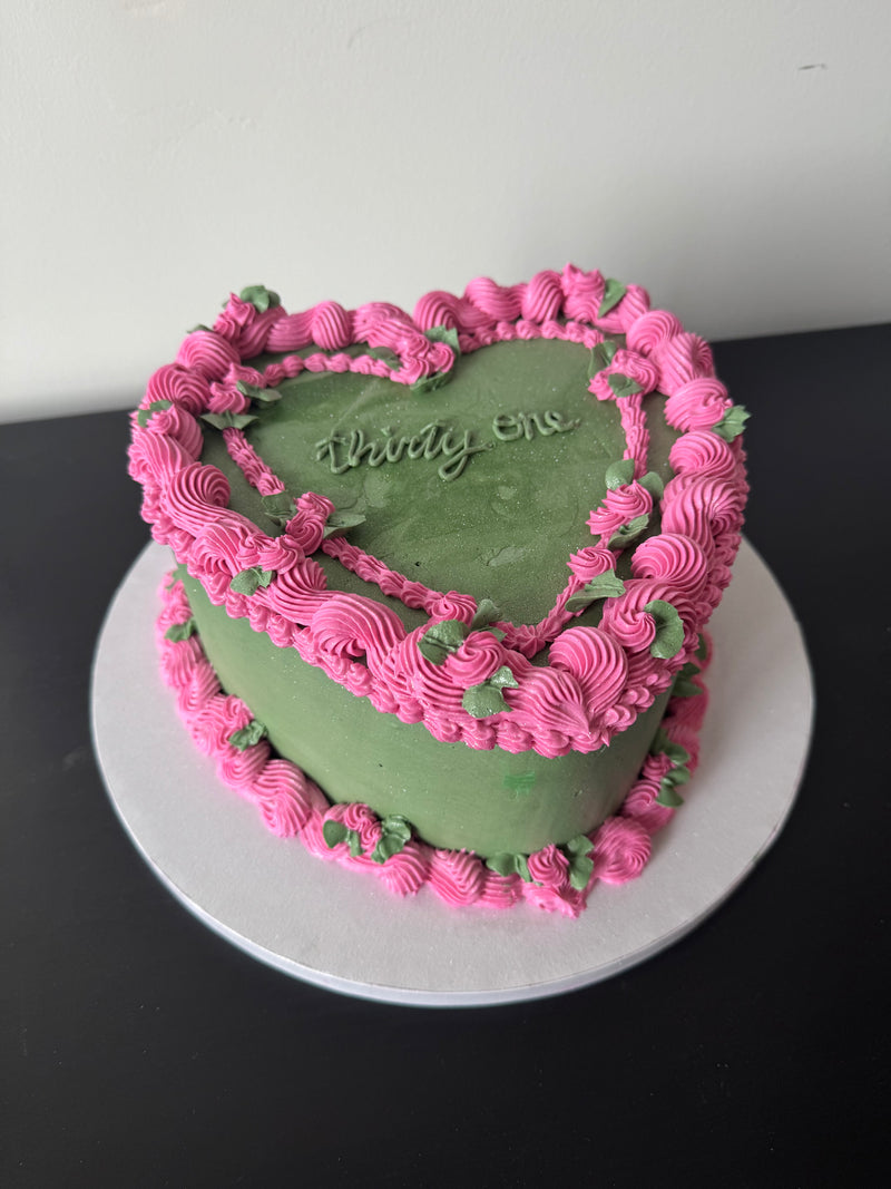 Custom 8 Inch Heart Cakes
