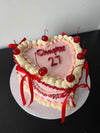 Custom 8 Inch Heart Cakes